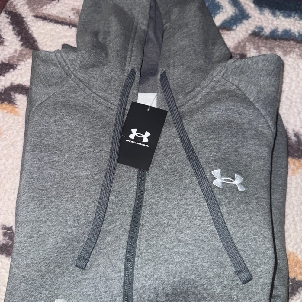 Under Armour Heather Gray Fleece Hoodie